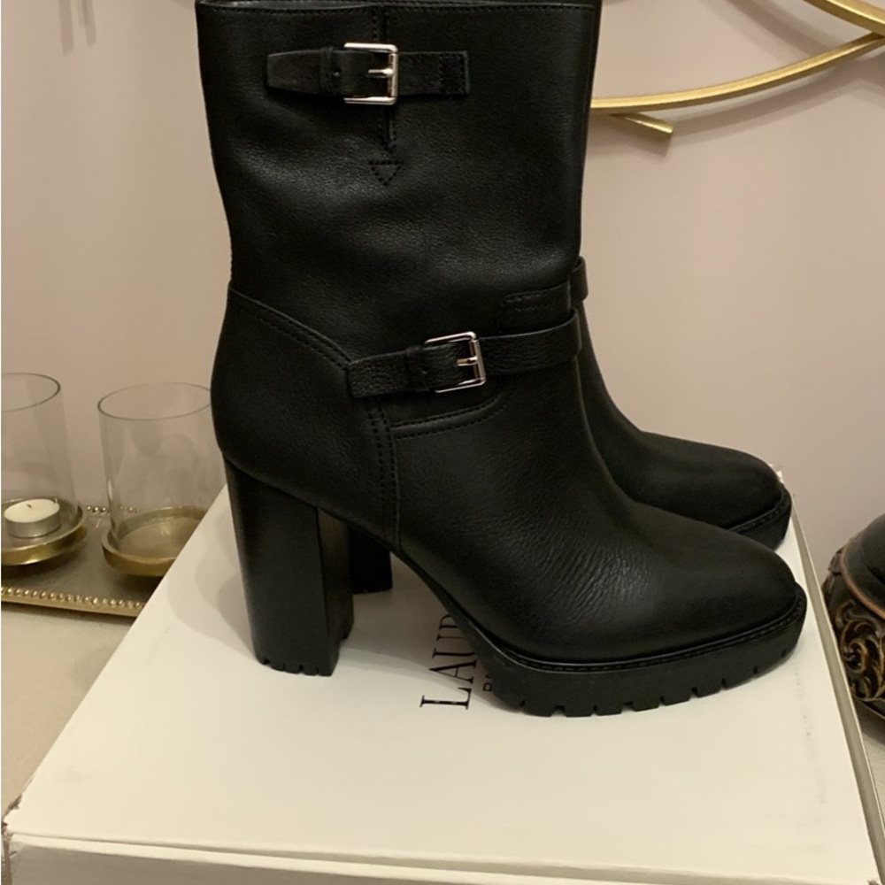 Ralph Lauren Black Heeled Boots